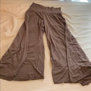 Brown Flare Capri Pants